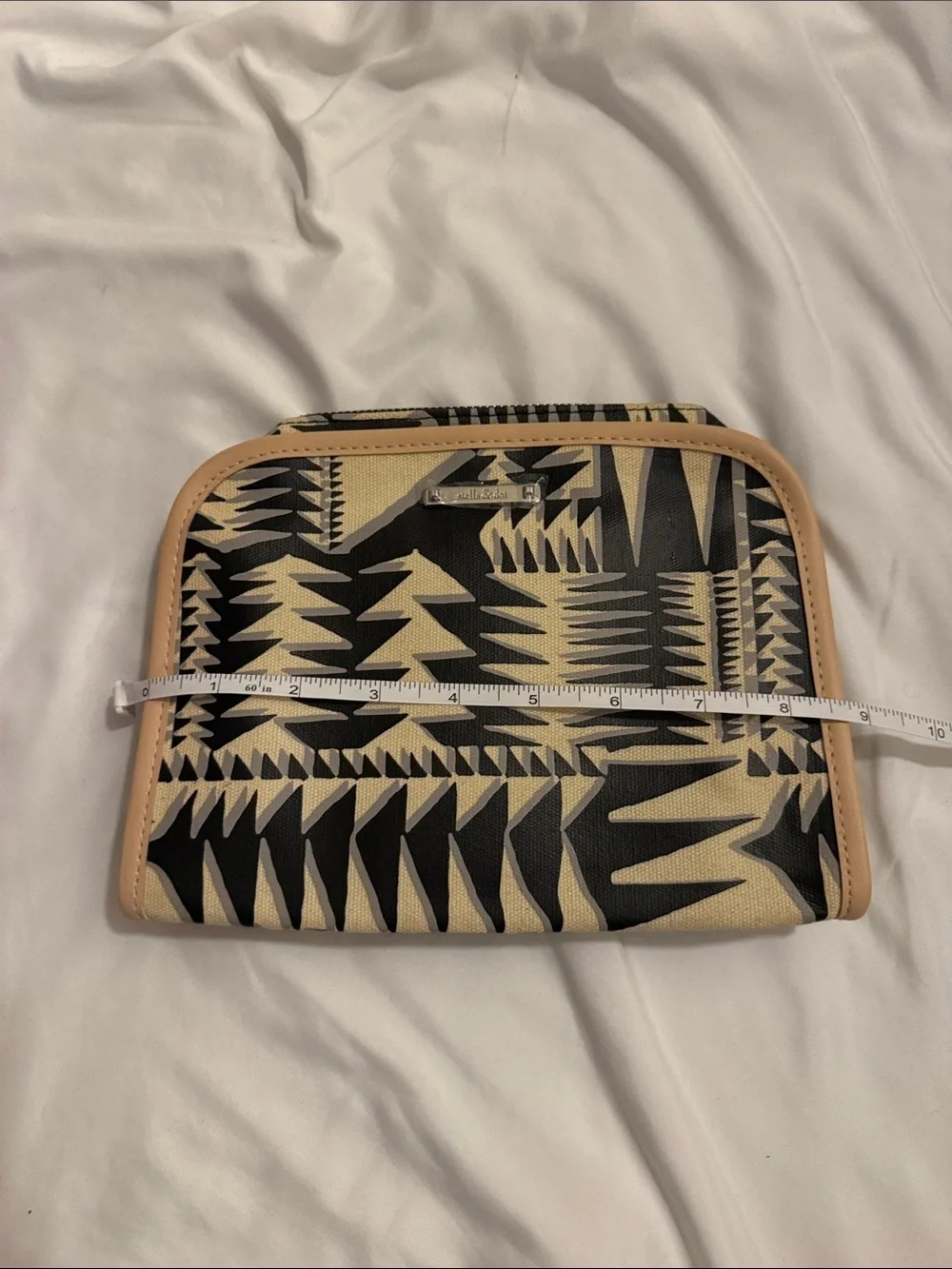 NWOT Stella & Dot Tribal Geometric Print Cosmetic Bag